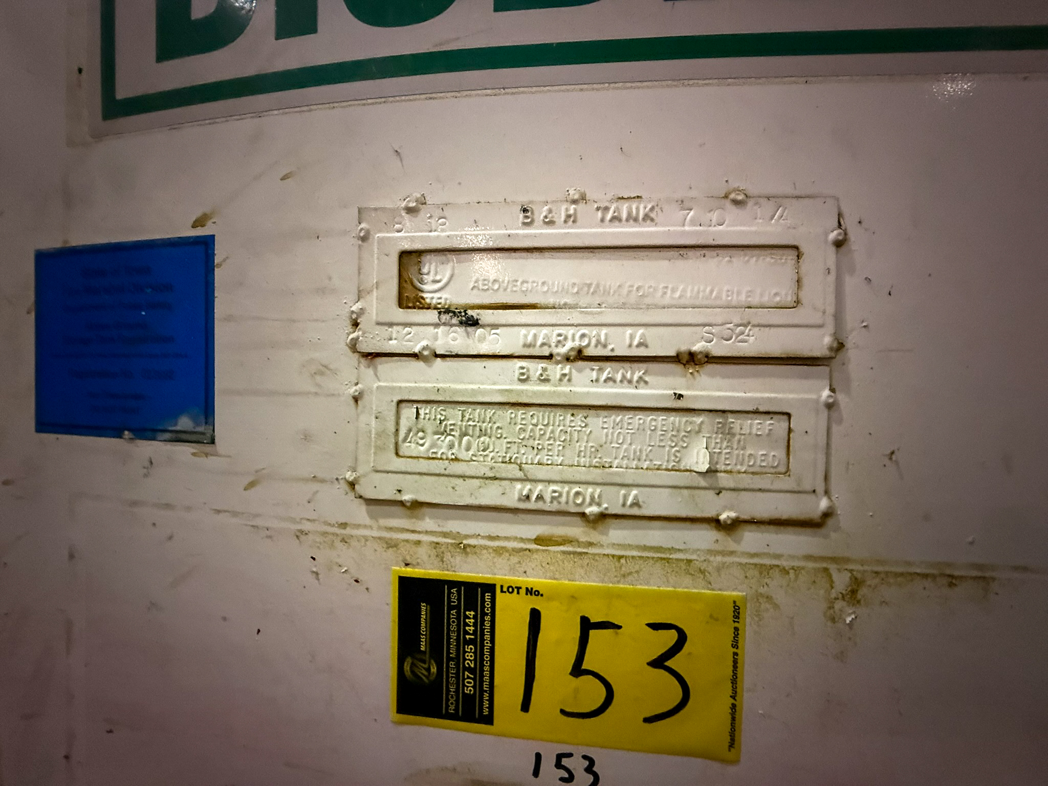 FINISHED BIODIESEL TANKS AND PUMPS (153 - 25230-1)